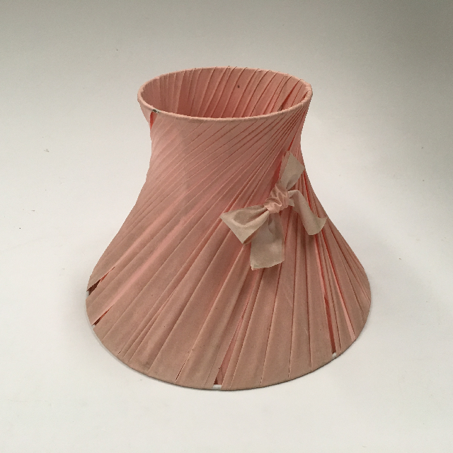 LAMPSHADE, 1950s (Small) Pink Ribbon w Bow